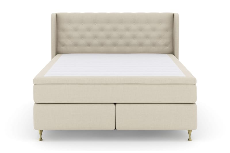 Select No 4 Komplett Sengepakke 160x200 Fast - Beige/Gullben - Møbler - Senger - Komplett sengepakke