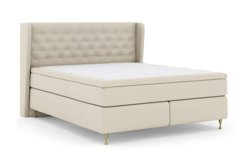 Select No 4 Komplett Sengepakke 160x200 Fast - Beige/Gullben - Komplett sengepakke - Kontinentalsenger - Dobbeltsenger