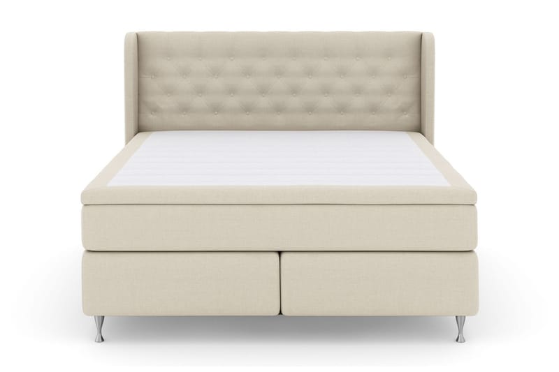 Select No 4 Komplett Sengepakke 160x200 Fast - Beige/Sølvben - Møbler - Senger - Kontinentalsenger