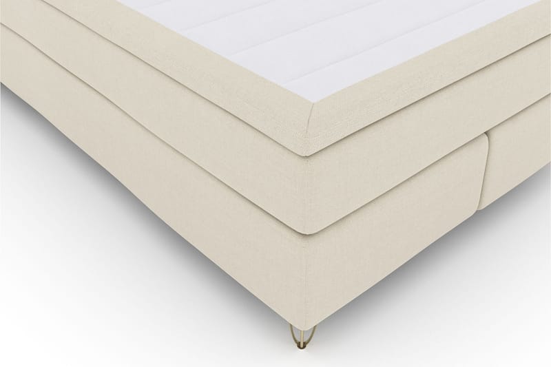 Select No 4 Komplett Sengepakke 160x200 Fast - Beige/V-formede Metallben - Komplett sengepakke - Kontinentalsenger - Dobbeltsenger