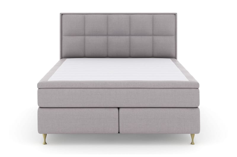 Select No 4 Komplett Sengepakke 160x200 Fast, Lysegrå/Gullben