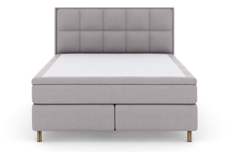 Select No 4 Komplett Sengepakke 160x200 Fast - Lysegrå/Kobberben - Møbler - Senger - Kontinentalsenger