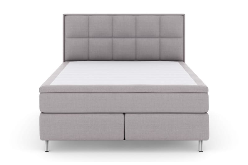 Select No 4 Komplett Sengepakke 160x200 Fast - Lysegrå/Metallben - Møbler - Senger - Kontinentalsenger
