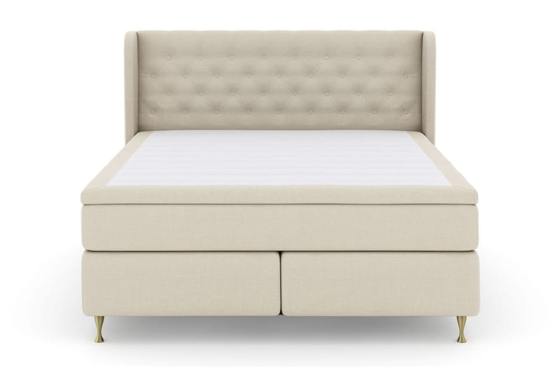 Select No 4 Komplett Sengepakke 160x200 Fast/Medium - Beige/Gullben - Møbler - Senger - Komplett sengepakke