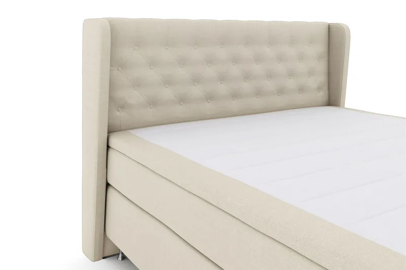 Select No 4 Komplett Sengepakke 160x200 Fast/Medium - Beige/Sølvben - Møbler - Senger - Kontinentalsenger