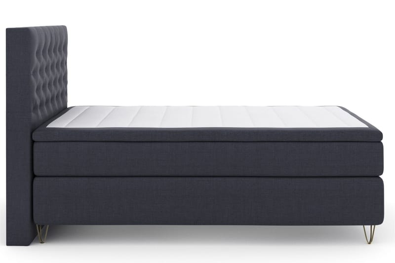 Select No 4 Komplett Sengepakke 160x200 Fast/Medium - Blå/V-formede Metallben - Møbler - Senger - Komplett sengepakke