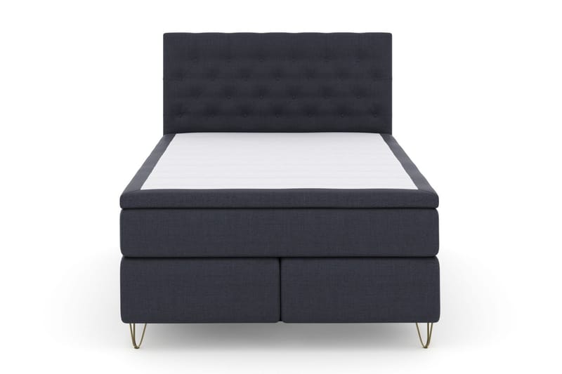 Select No 4 Komplett Sengepakke 160x200 Fast/Medium - Blå/V-formede Metallben - Møbler - Senger - Komplett sengepakke