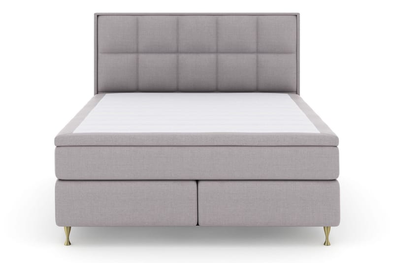 Select No 4 Komplett Sengepakke 160x200 Fast/Medium - Lysegrå/Gullben - Møbler - Senger - Kontinentalsenger