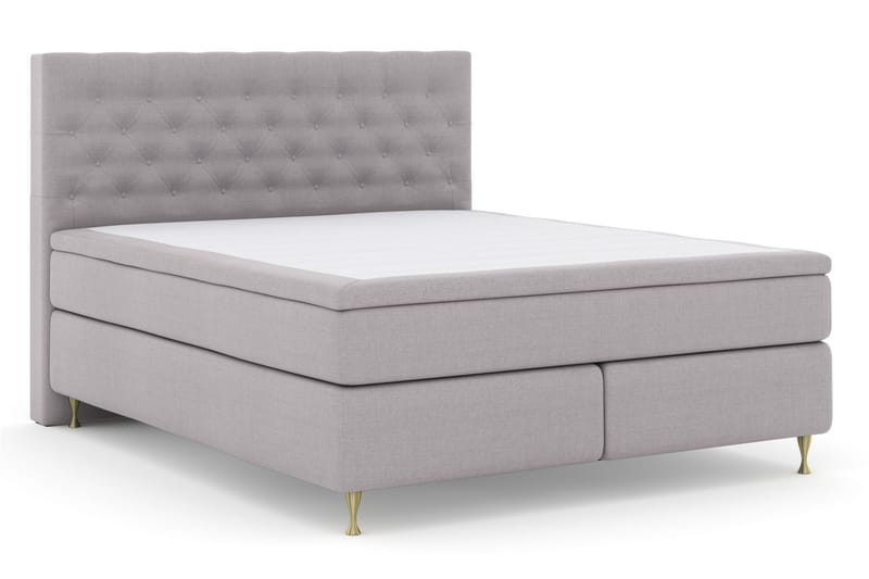 Select No 4 Komplett Sengepakke 160x200 Fast/Medium - Lysegrå/Gullben - Møbler - Senger - Komplett sengepakke