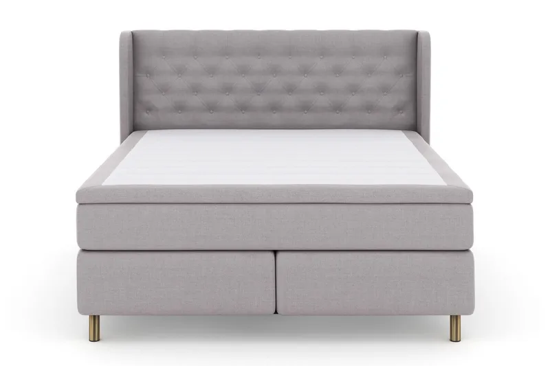 Select No 4 Komplett Sengepakke 160x200 Fast/Medium, Lysegrå/Kobberben