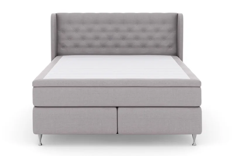 Select No 4 Komplett Sengepakke 160x200 Fast/Medium - Lysegrå/Sølvben - Møbler - Senger - Kontinentalsenger