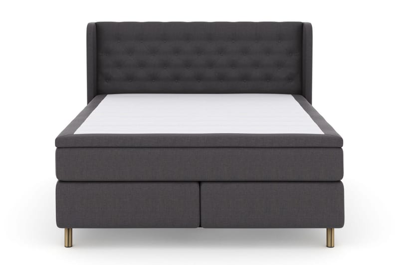 Select No 4 Komplett Sengepakke 160x200 Fast/Medium - Mørkegrå/Kobberben - Møbler - Senger - Kontinentalsenger