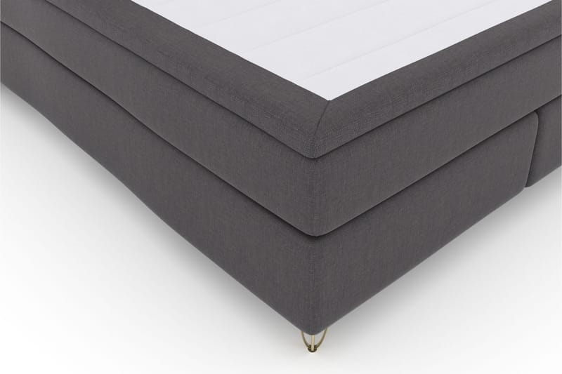 Select No 4 Komplett Sengepakke 160x200 Fast/Medium - Mørkegrå/V-formede Metallben - Møbler - Senger - Komplett sengepakke