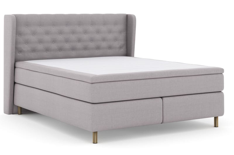 Select No 4 Komplett Sengepakke 160x200 Medium - Lysegrå/Kobberben - Møbler - Senger - Kontinentalsenger