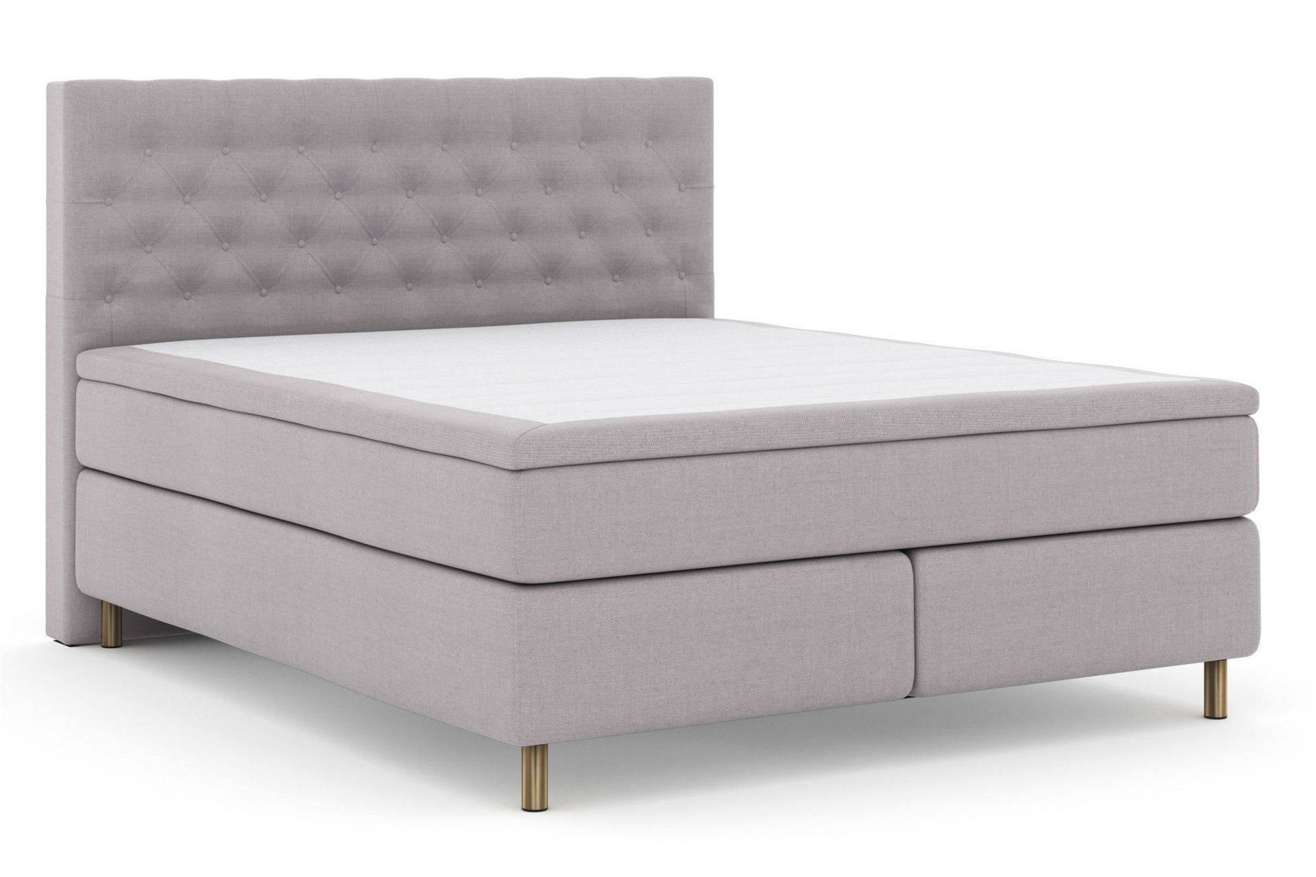 Select No 4 Komplett Sengepakke 160x200 Medium - Lysegrå/Kobberben - Møbler - Senger - Komplett sengepakke