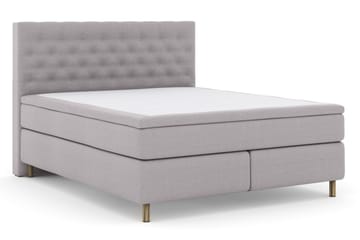 Select No 4 Komplett Sengepakke 160x200 Medium - Lysegrå/Kobberben - Møbler - Senger - Komplett sengepakke
