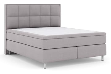 Select No 4 Komplett Sengepakke 160x200 Medium - Lysegrå/Metallben - Møbler - Senger - Komplett sengepakke