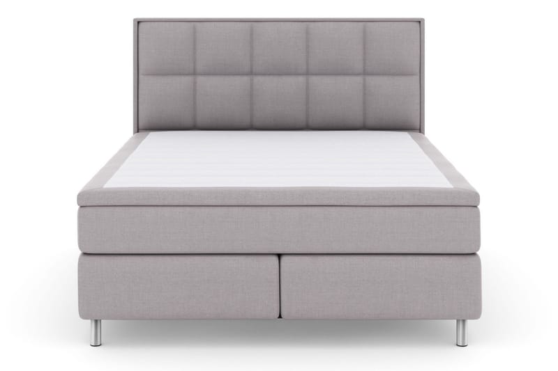 Select No 4 Komplett Sengepakke 160x200 Medium - Lysegrå/Metallben - Møbler - Senger - Kontinentalsenger