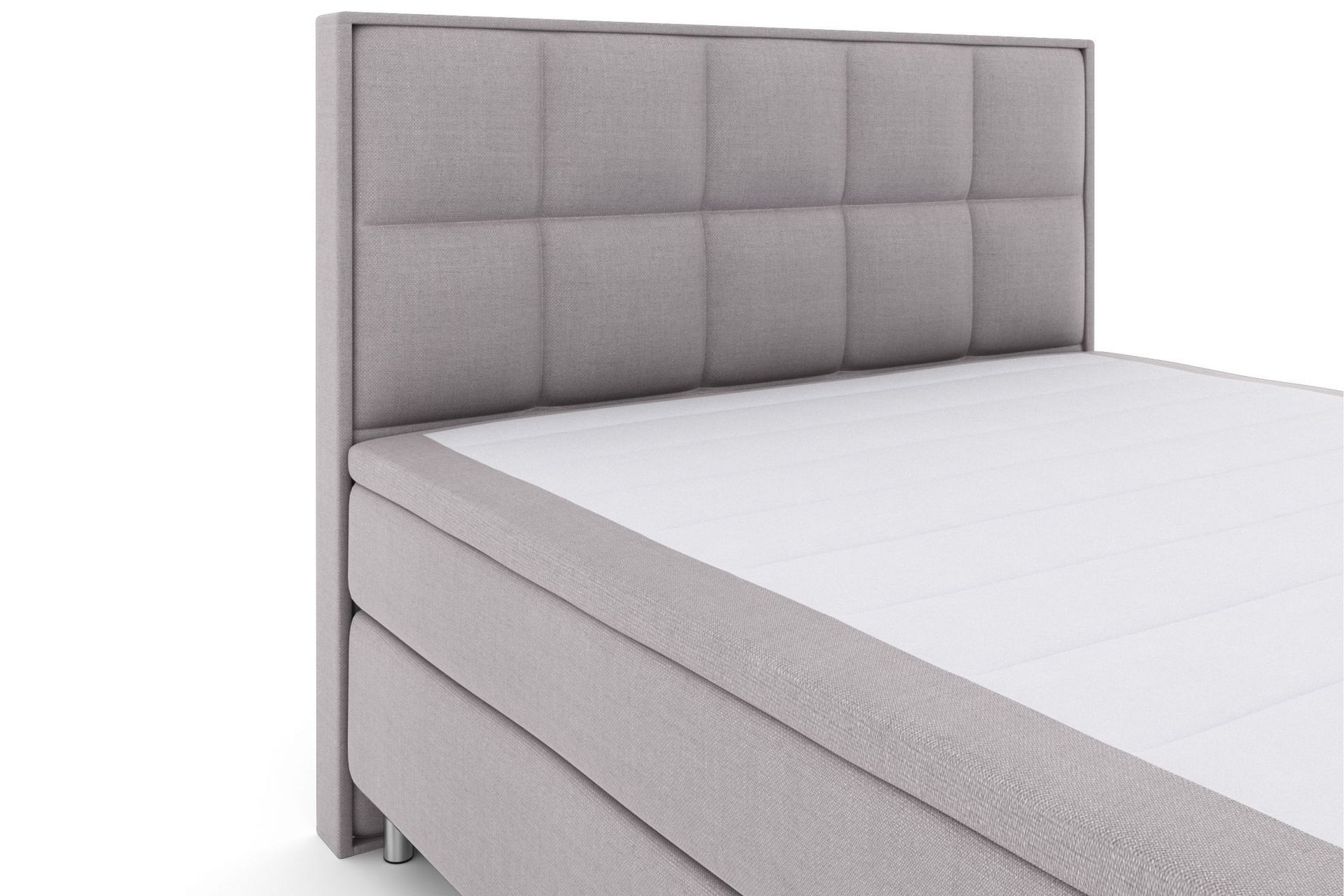 Select No 4 Komplett Sengepakke 160x200 Medium - Lysegrå/Metallben - Møbler - Senger - Komplett sengepakke