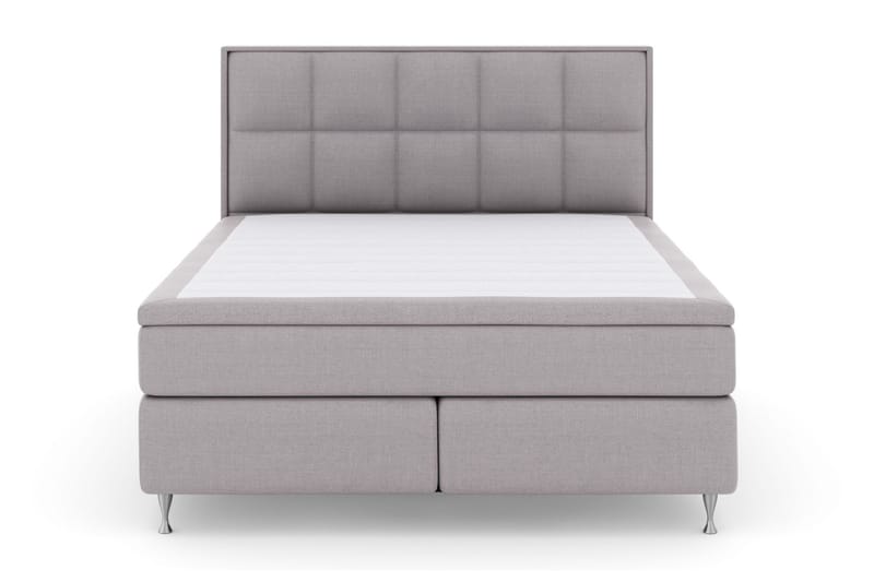 Select No 4 Komplett Sengepakke 160x200 Medium - Lysegrå/Sølvben - Møbler - Senger - Kontinentalsenger