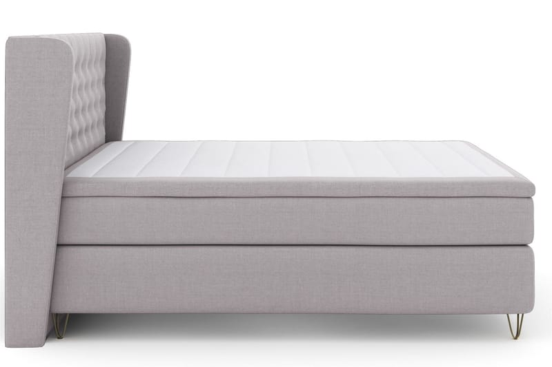 Select No 4 Komplett Sengepakke 160x200 Medium - Lysegrå/V-formede Metallben - Møbler - Senger - Kontinentalsenger