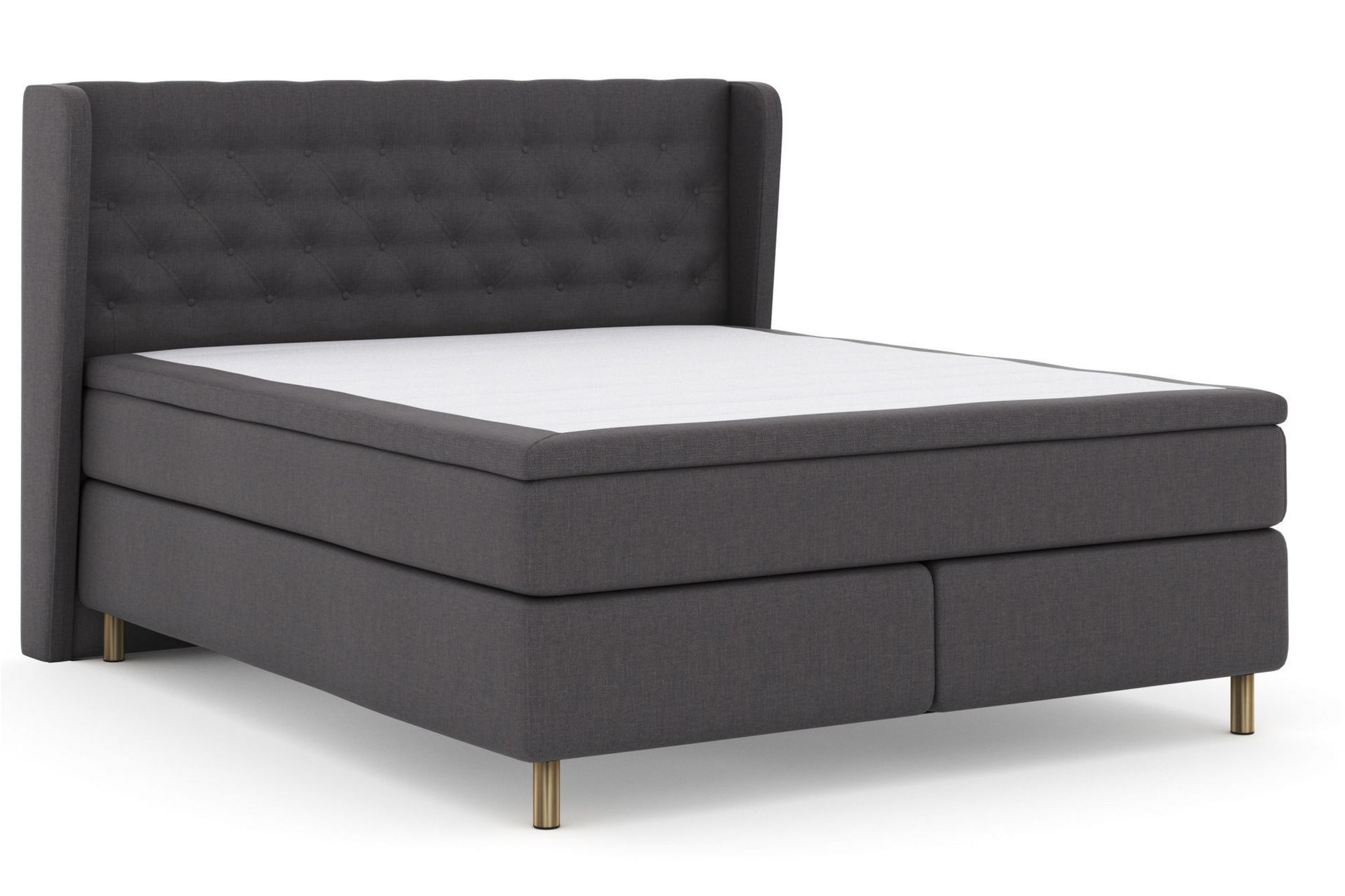 Select No 4 Komplett Sengepakke 160x200 Medium - Mørkegrå/Kobberben - Møbler - Senger - Komplett sengepakke