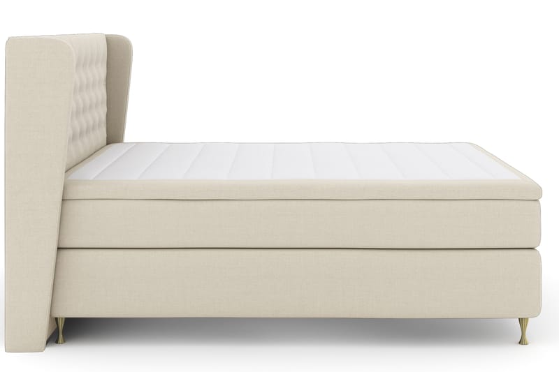 Select No 4 Komplett Sengepakke 180x200 Fast - Beige/Gullben - Møbler - Senger - Komplett sengepakke
