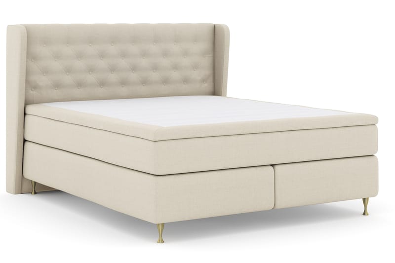 Select No 4 Komplett Sengepakke 180x200 Fast - Beige/Gullben - Møbler - Senger - Komplett sengepakke