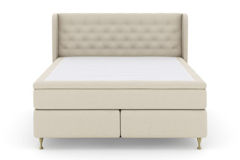 Select No 4 Komplett Sengepakke 180x200 Fast - Beige/Gullben - Møbler - Senger - Komplett sengepakke