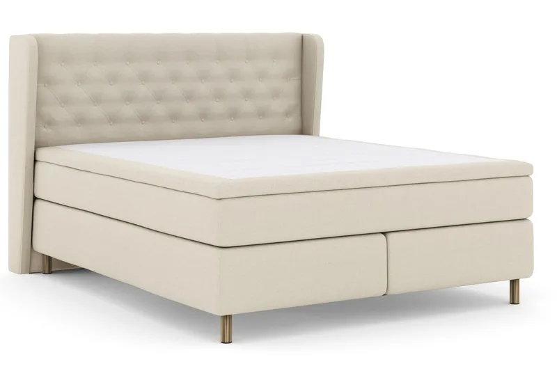 Select No 4 Komplett Sengepakke 180x200 Fast - Beige/Kobberben - Møbler - Senger - Kontinentalsenger