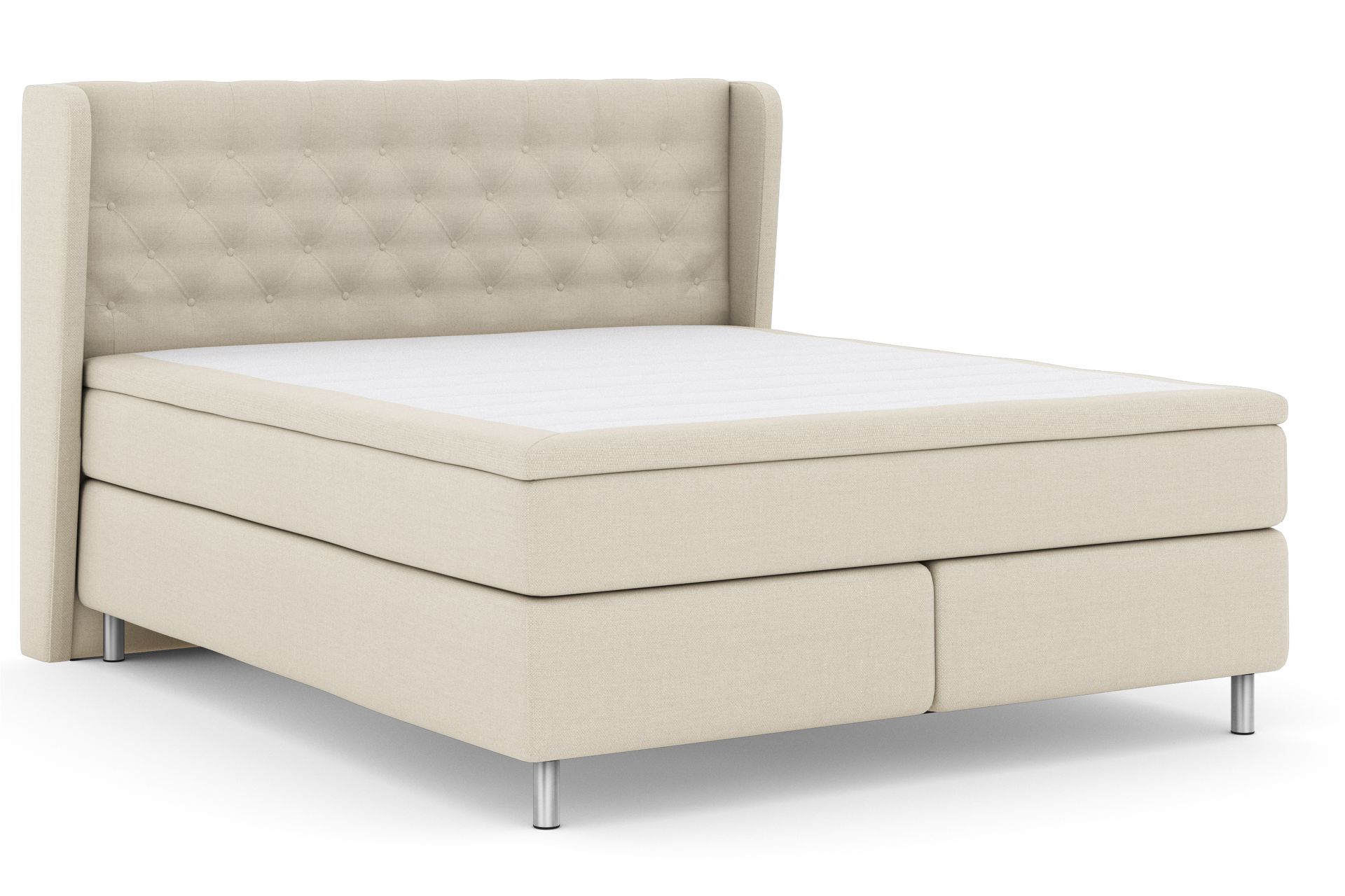 Select No 4 Komplett Sengepakke 180x200 Fast - Beige/Metallben - Møbler - Senger - Komplett sengepakke