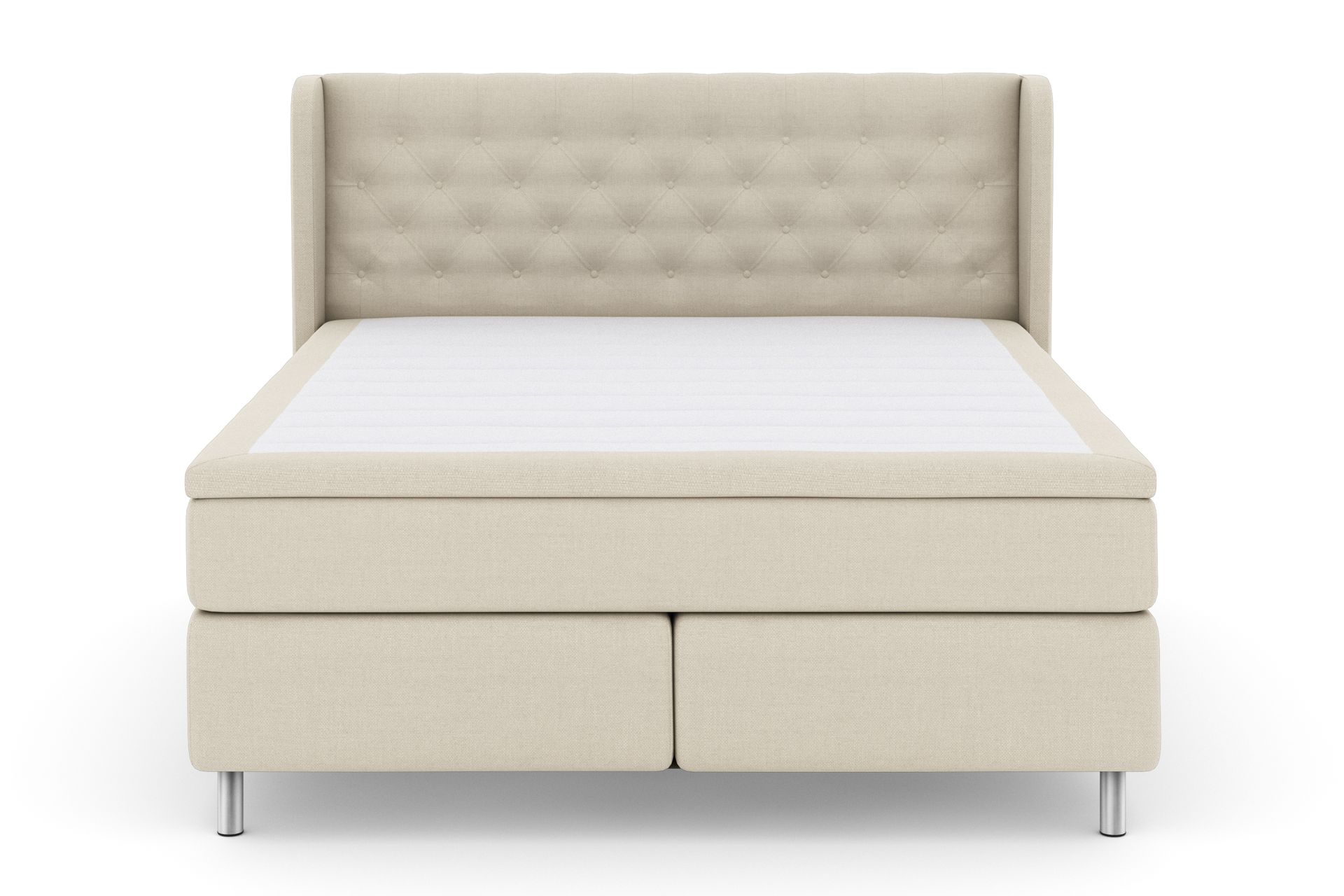 Select No 4 Komplett Sengepakke 180x200 Fast - Beige/Metallben - Møbler - Senger - Komplett sengepakke