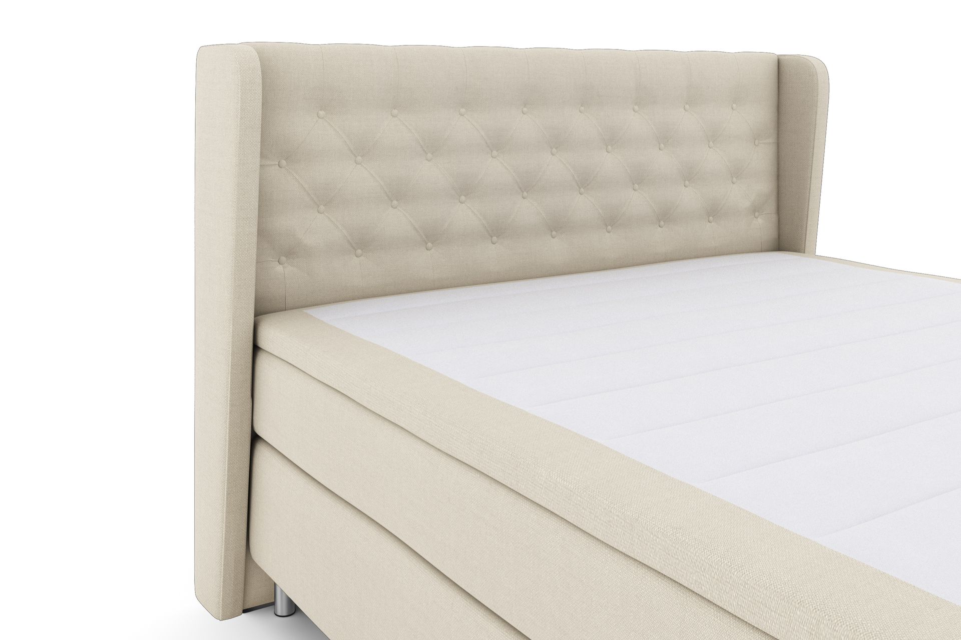 Select No 4 Komplett Sengepakke 180x200 Fast - Beige/Metallben - Møbler - Senger - Komplett sengepakke