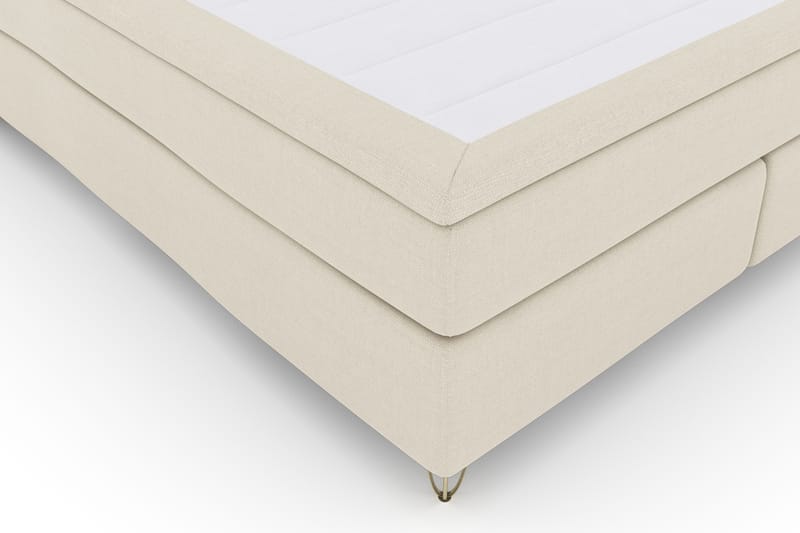 Select No 4 Komplett Sengepakke 180x200 Fast - Beige/V-formede Metallben - Komplett sengepakke - Kontinentalsenger - Dobbeltsenger