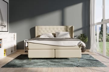 Select No 4 Komplett Sengepakke 180x200 Fast - Beige/V-formede Metallben - Møbler - Senger - Komplett sengepakke