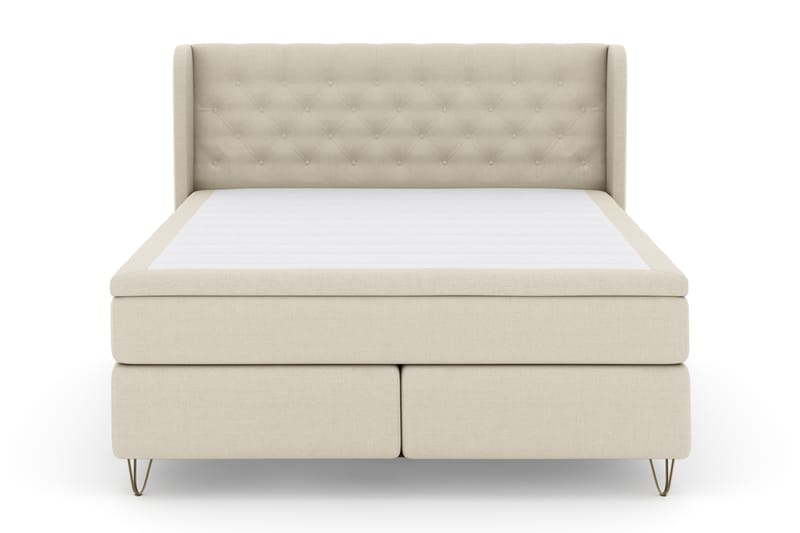 Select No 4 Komplett Sengepakke 180x200 Fast - Beige/V-formede Metallben - Møbler - Senger - Komplett sengepakke