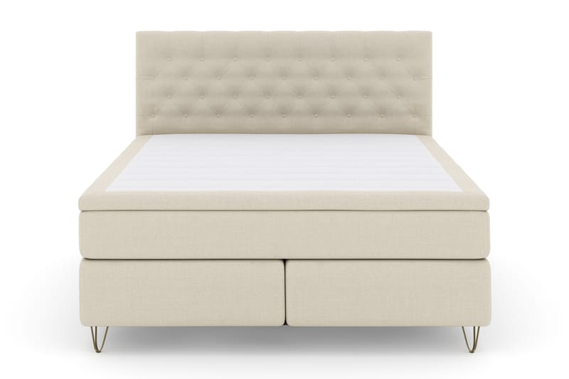 Select No 4 Komplett Sengepakke 180x200 Fast - Beige/V-formede Metallben - Møbler - Senger - Komplett sengepakke
