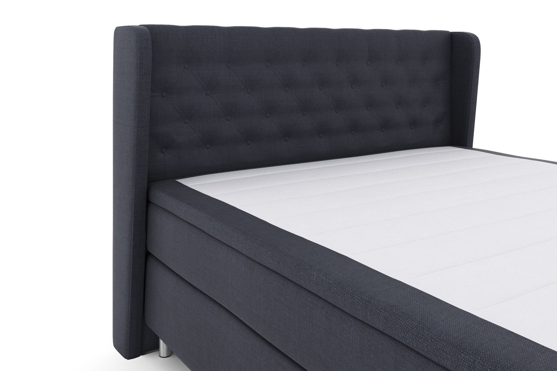 Select No 4 Komplett Sengepakke 180x200 Fast - Blå/Metallben - Møbler - Senger - Komplett sengepakke