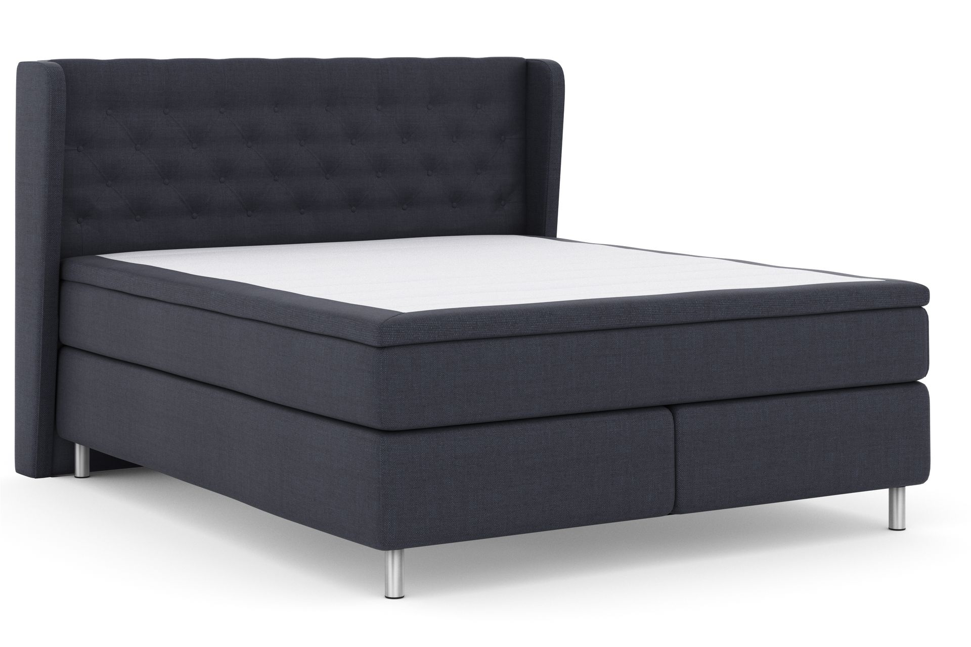 Select No 4 Komplett Sengepakke 180x200 Fast - Blå/Metallben - Møbler - Senger - Komplett sengepakke