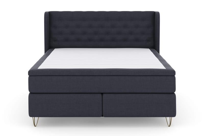 Select No 4 Komplett Sengepakke 180x200 Fast, Blå/V-formede Metallben