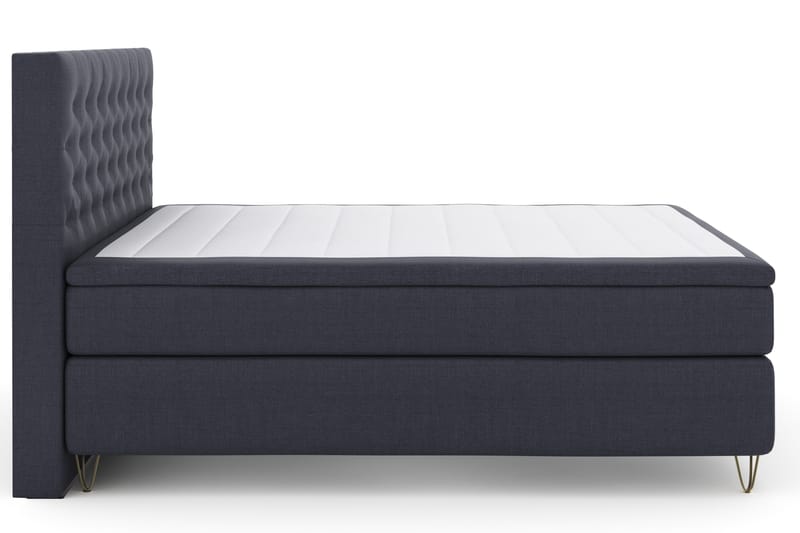 Select No 4 Komplett Sengepakke 180x200 Fast - Blå/V-formede Metallben - Møbler - Senger - Komplett sengepakke