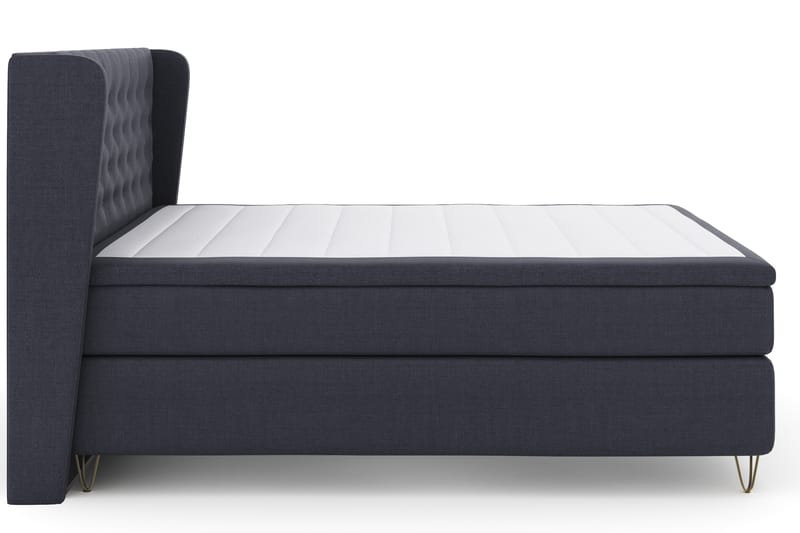 Select No 4 Komplett Sengepakke 180x200 Fast - Blå/V-formede Metallben - Møbler - Senger - Komplett sengepakke