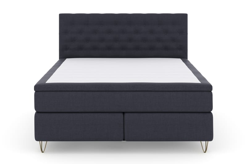 Select No 4 Komplett Sengepakke 180x200 Fast - Blå/V-formede Metallben - Møbler - Senger - Komplett sengepakke