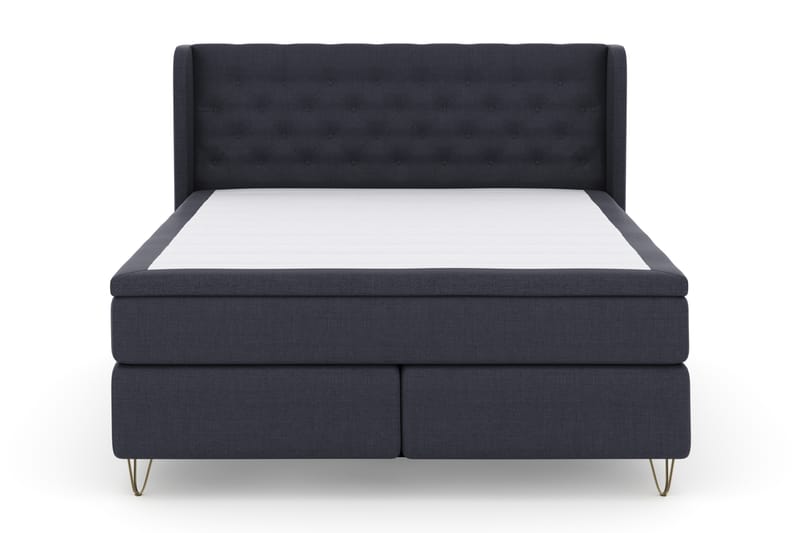 Select No 4 Komplett Sengepakke 180x200 Fast - Blå/V-formede Metallben - Møbler - Senger - Komplett sengepakke
