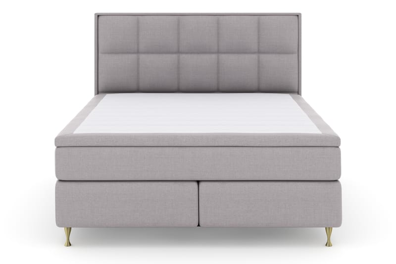 Select No 4 Komplett Sengepakke 180x200 Fast - Lysegrå/Gullben - Møbler - Senger - Komplett sengepakke
