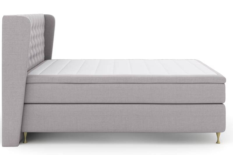 Select No 4 Komplett Sengepakke 180x200 Fast - Lysegrå/Gullben - Møbler - Senger - Komplett sengepakke
