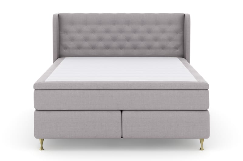 Select No 4 Komplett Sengepakke 180x200 Fast - Lysegrå/Gullben - Møbler - Senger - Komplett sengepakke