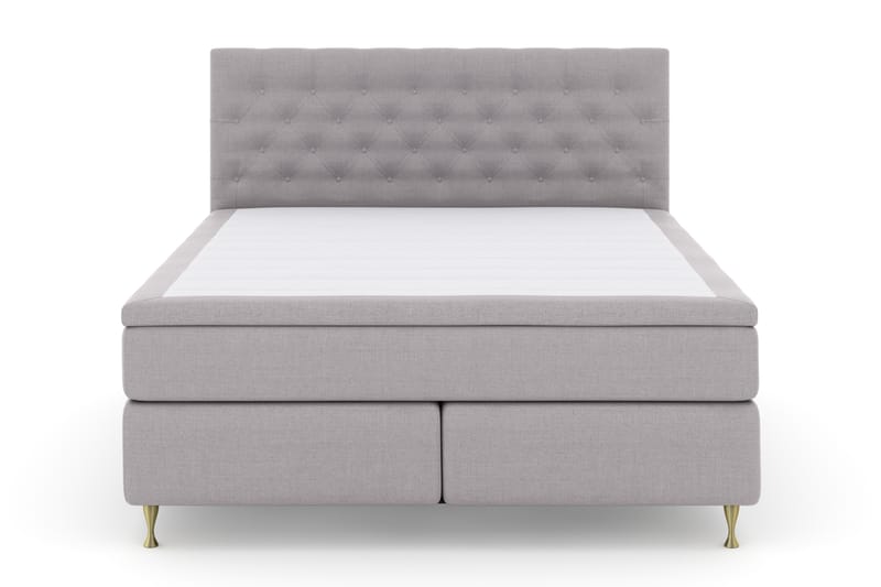 Select No 4 Komplett Sengepakke 180x200 Fast - Lysegrå/Gullben - Møbler - Senger - Komplett sengepakke