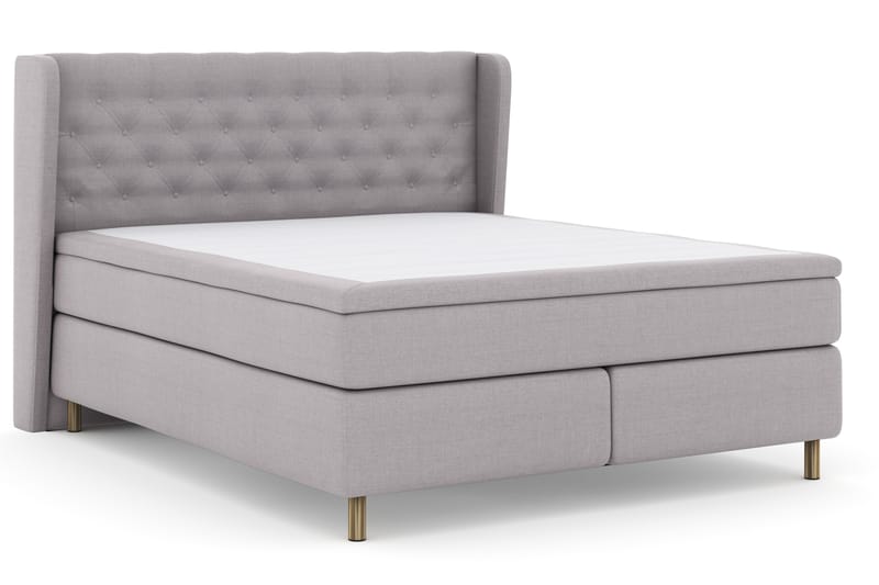 Select No 4 Komplett Sengepakke 180x200 Fast - Lysegrå/Kobberben - Møbler - Senger - Komplett sengepakke
