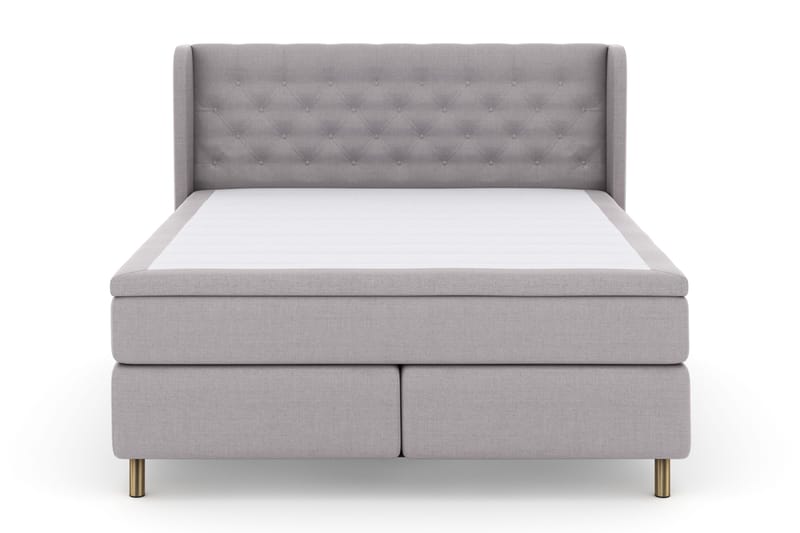 Select No 4 Komplett Sengepakke 180x200 Fast - Lysegrå/Kobberben - Møbler - Senger - Kontinentalsenger